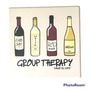 Group Therapy Wine Bottles Coaster Thirstystone NWT
